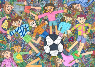 「カラフル世界でサッカーしたい」